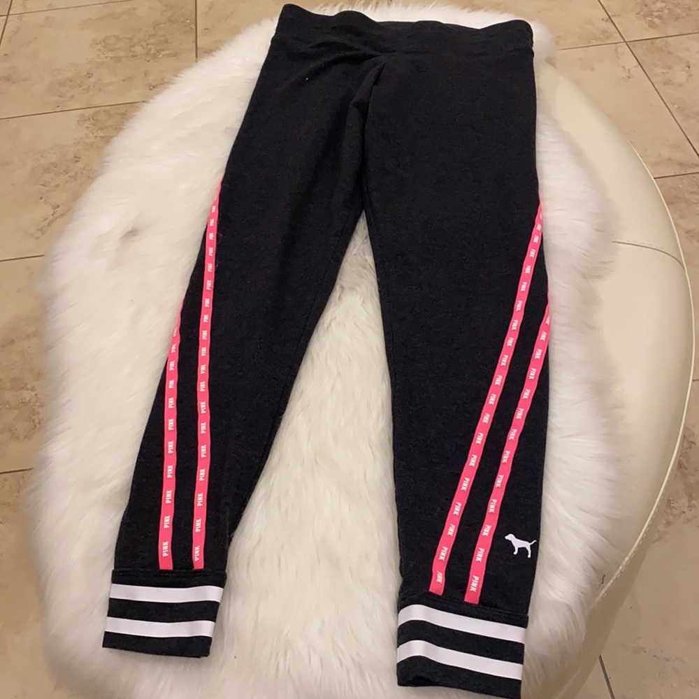VS pink charcoal gray yoga pants size medium